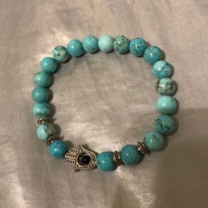 Hasma Turquoise Beaded Crystal Bracelet